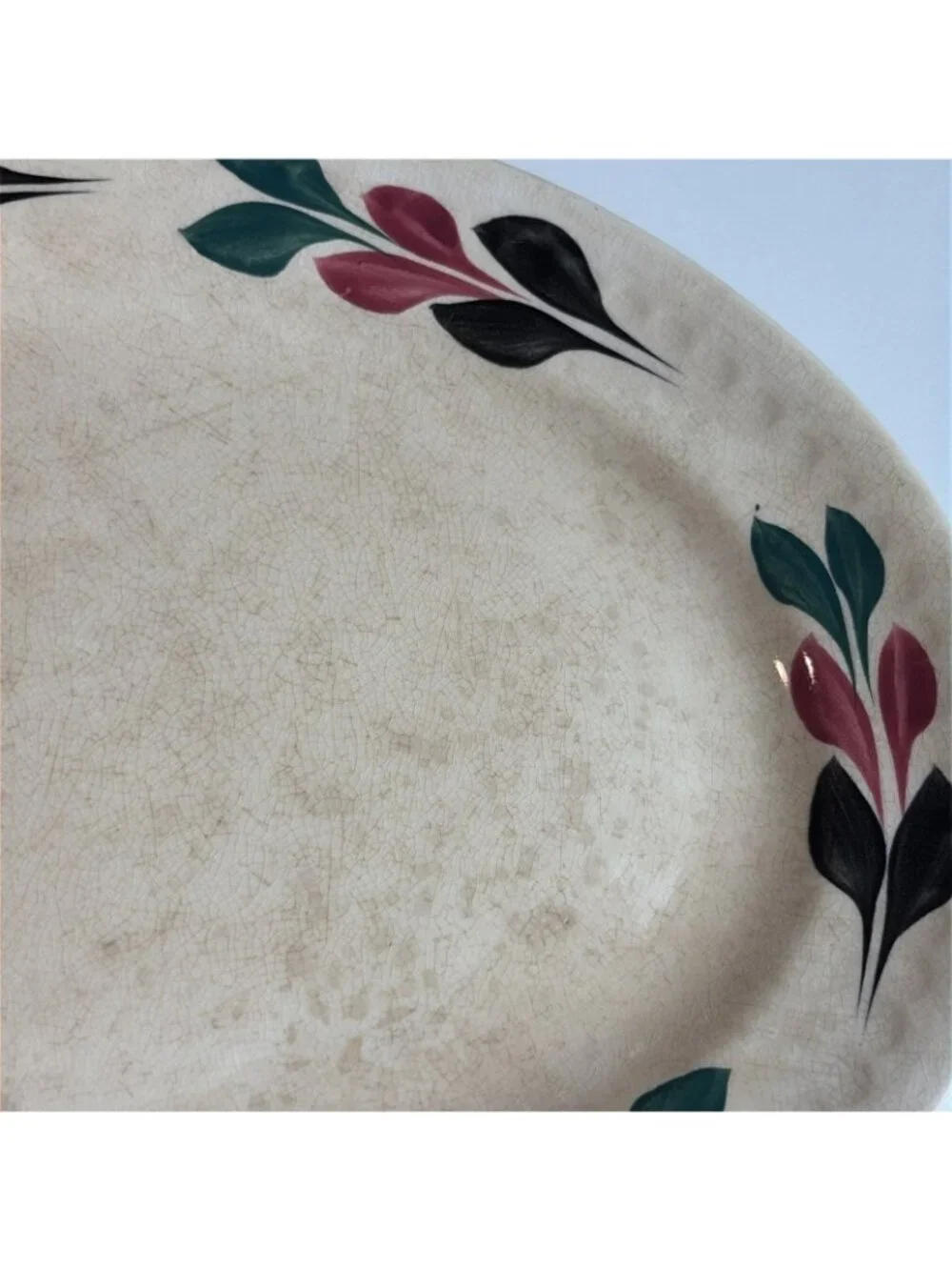 VTG Blue Ridge Southern Potteries Hand-Painted Oval Serving Platter USA 1930s